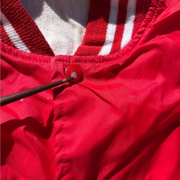 Men's VTG Twins 10 Jacket Red 1981 Embroidery M Lined 80s Snap MLB USA Windbreak - Picture 5 of 15